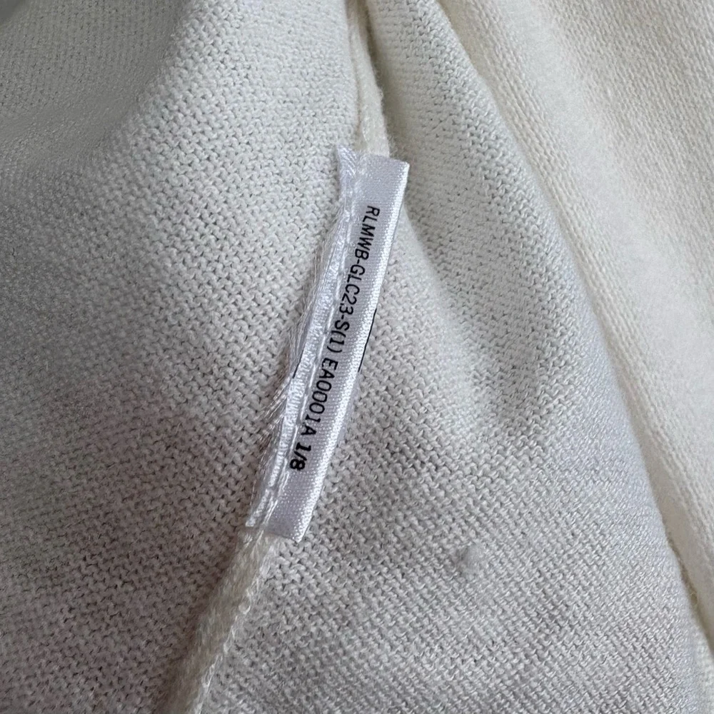 Lauren Ralph Lauren Ivory Cardigan Short Sleeve Button Light Sweater Size M - Picture 4 of 7